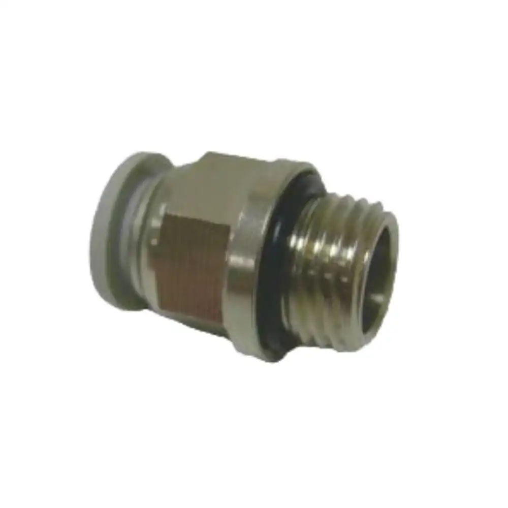 Conector cobre recto a manguera de bronce