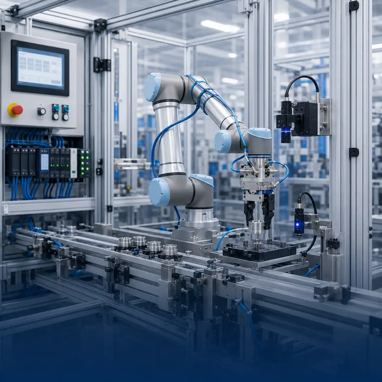 Gabinete de automatización con controladores industriales