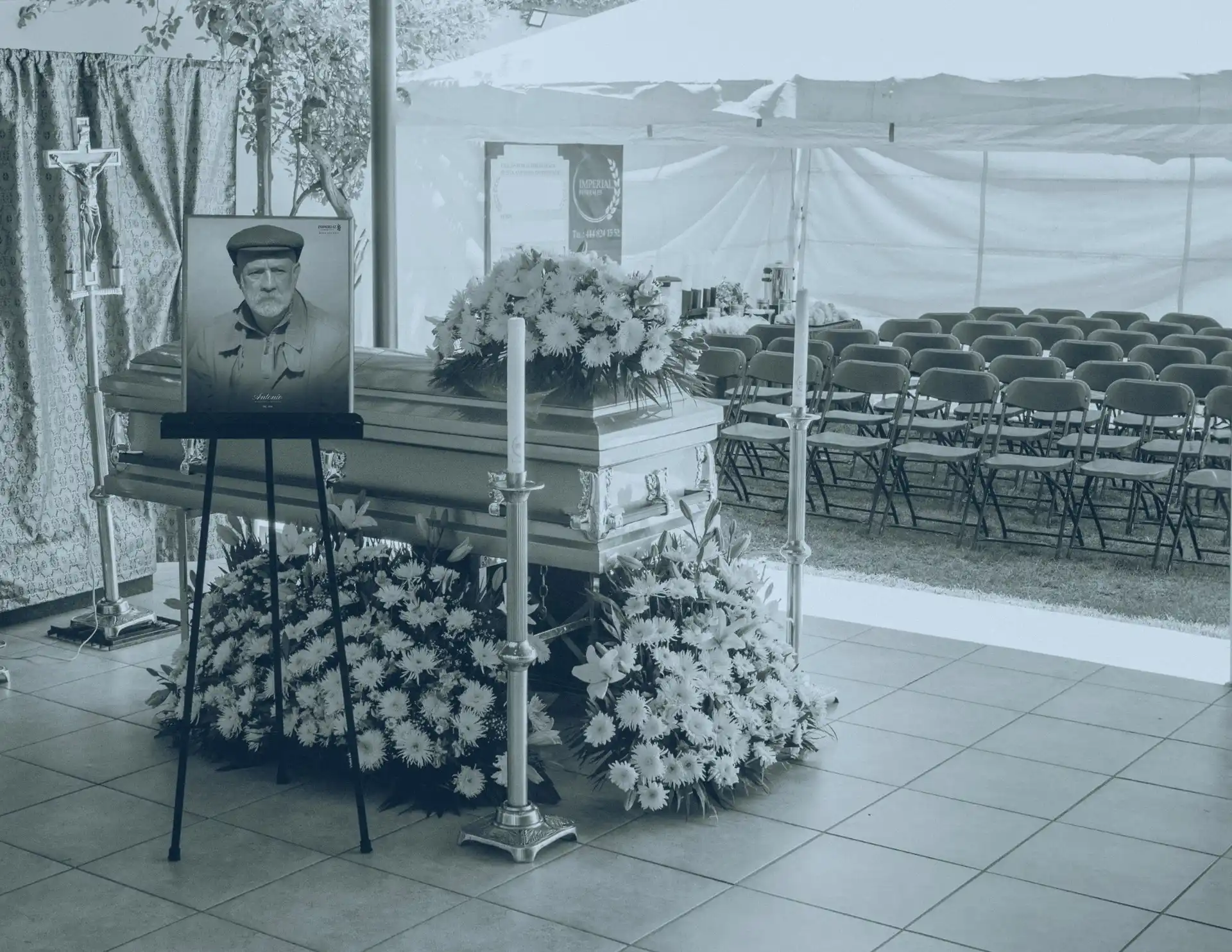 Montaje de velación en domicilio del Servicio Premium de Funerales Imperial